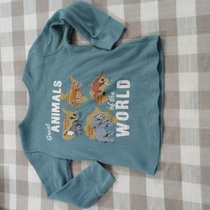 3/$12 12M Great Animals of the World long sleeve shirt